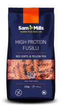 ESPIRALES DE LENTEJA ROJA Y GUISANTE AMARILLO HIGH PROTEIN 40% 250 GR SAM MILLS