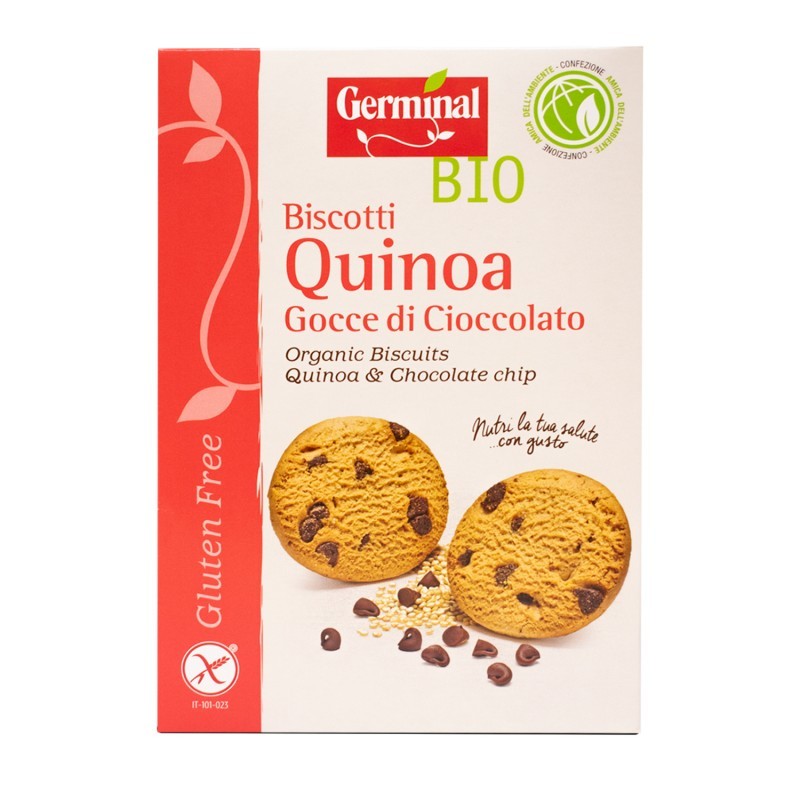GALLETAS SIN GLUTEN DE QUINOA CON PEPITAS DE CHOCOLATE 250 GR GERMINAL