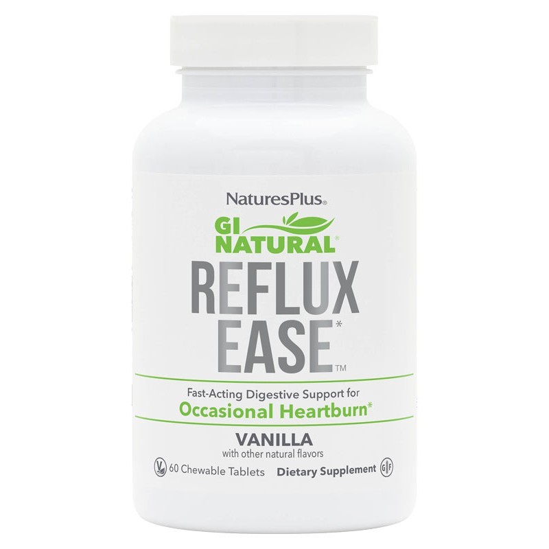 GI NATURAL REFLUX EASE 60 comp. Masticables NATURE`S PLUS