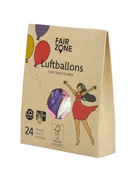 GLOBOS LATEX NATURALES SIN TOXICOS 24 GLOBOS FAIR SQUARED