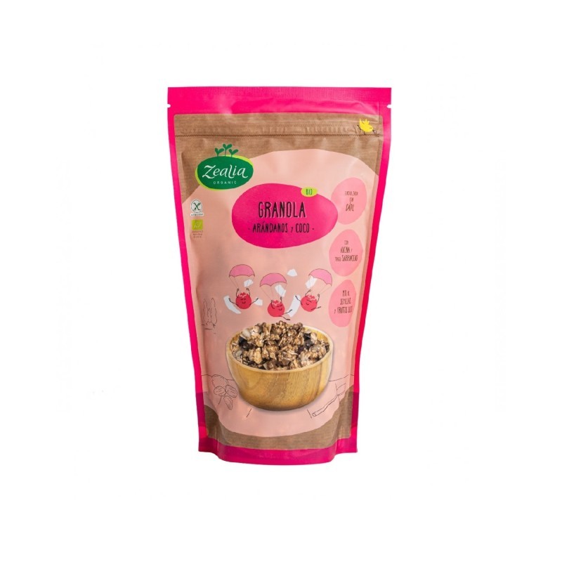 GRANOLA DE ARANDANOS Y COCO 300gr. BIO SG VEGAN ZEALIA