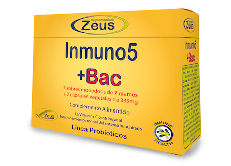 INMUNO5+BAC 7 SOBRES+ 7 CAPS ZEUS