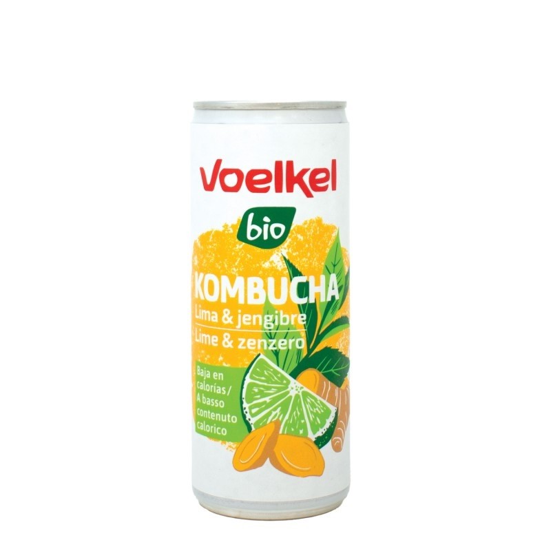 KOMBUCHA LIMA y JENGIBRE BIO lata 250ml VOELKEL