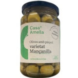 ACEITUNAS MANZANILLA VERDE CON HUESO SINGLUTEN 350G CASA AMELLA