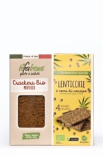 CRACKERS BIO LENTEJA Y CAÑAMO SIN GLUTEN RICOS PROTEINA 180 GR TI FA BENE 