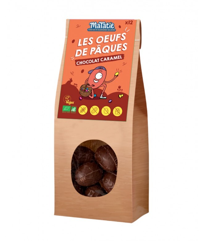 MINI HUEVOS DE PASCUA DE CHOCOLATE CARAMELO 72 GR MATATIE