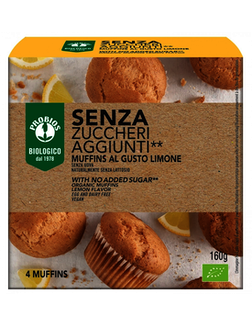 MUFFINS SABOR LIMON SIN AZUCAR AÑADIDO 4 U 140 GR PROBIOS