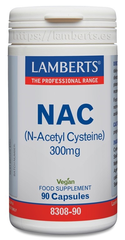 NAC (N-ACETIL CISTEINA) 300 mgr 90 tabletas LAMBERTS