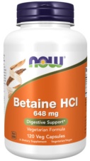 BETAINA HCL 648 MGR 120 CAPS NOW FOODS