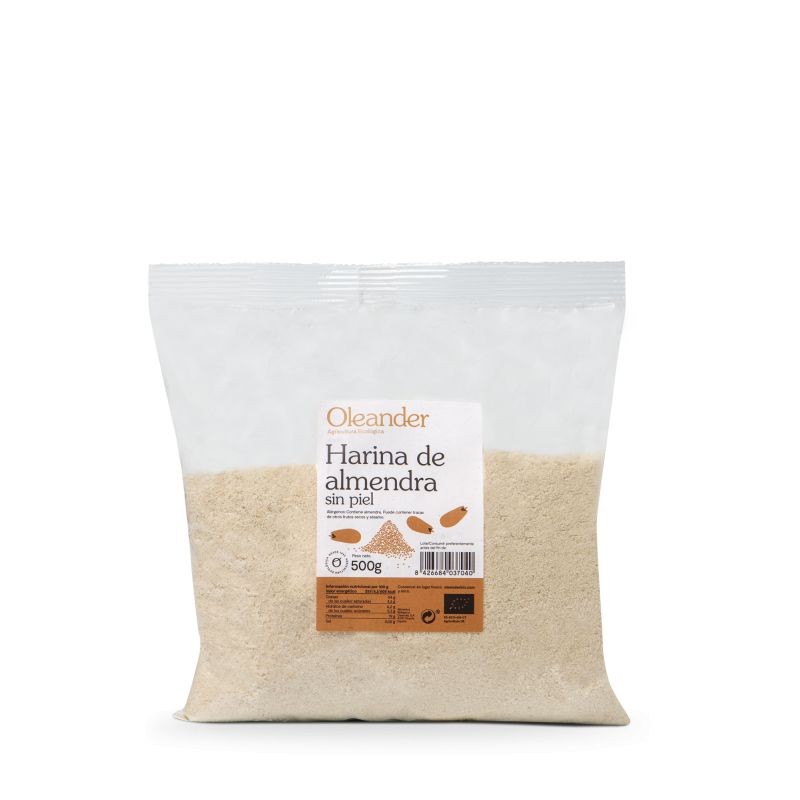 HARINA ALMENDRA PELADA BIO SIN GLUTEN 500 GR OLEANDER 