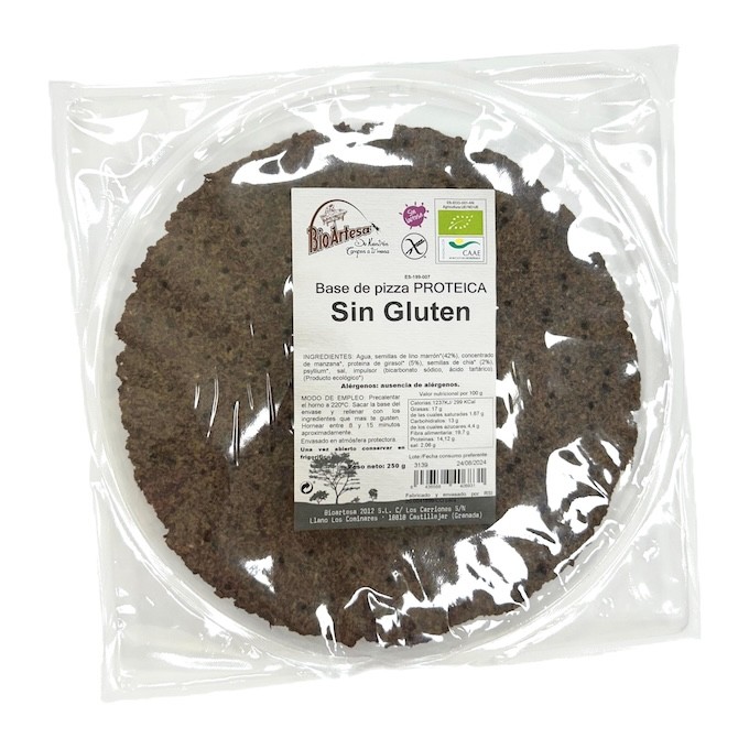 BASE DE PIZZA PROTEICA SIN GLUTEN 2X125GR BIOARTESA