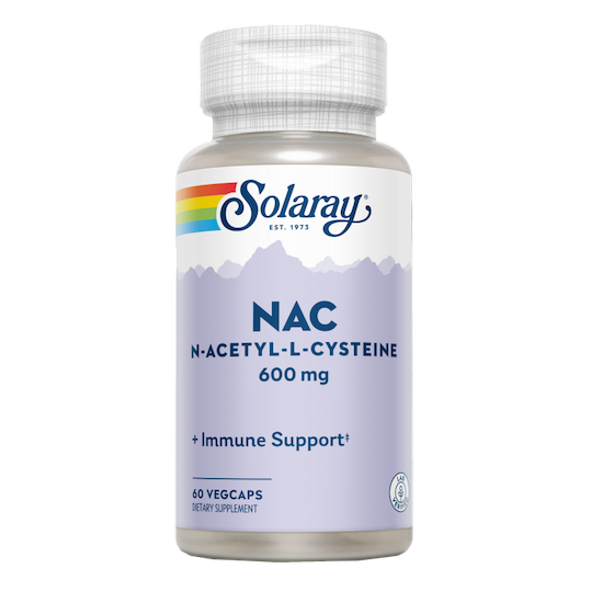 SUPER NAC 600 - 60 Vegcaps. sin gluten. Apto para vegetarianos. SOLARAY
