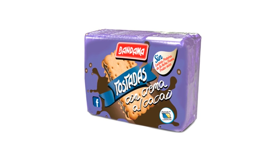 NEW - TOSTADAS CON CREMA DE CACAO 125 GR BANDAMA