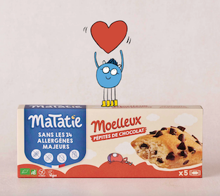 MAGDALENAS CON PEPITAS DE CHOCOLATE BIO 135 GR MATATIE