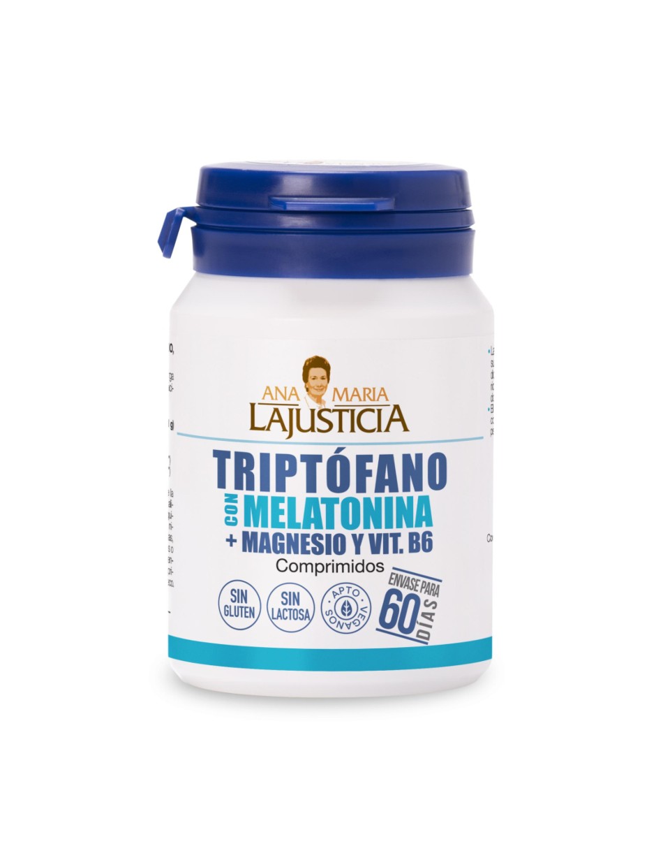 TRIPTOFANO CON MELATONINA + MAGNESIO Y VIT. B6 60 COMPRIMIDOS ANA MARIA LA JUSTICIA