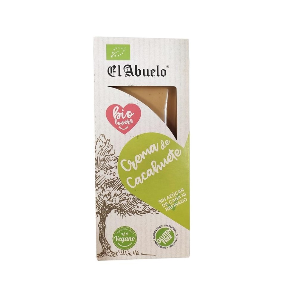 TURRON DE CREMA DE CACAHUETE ECOLOGICO 200 GR EL ABUELO