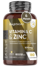 VITAMINA C 1000MG Y ZINC 180 COMPRIMIDOS WEIGHTWORLD