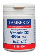 LAMBERTS VITAMINA D3, 400 UI (10 MCG) 120 PASTILLAS