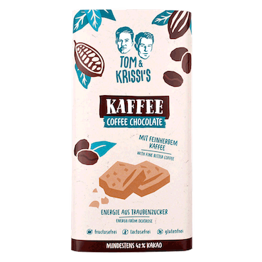 TABLETA DE CHOCOLATE BLANCO Y CAFE SIN FRUCTOSA 90 GR TOM KRISSI