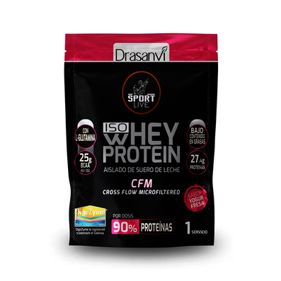 MONODOSIS WHEY PROTEIN AISLADO FRESA 30 g SPORT LIVE DRASANVI