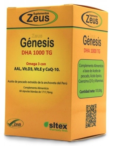 NEW - GENESIS DHA TG 1000 60 Caps ZEUS