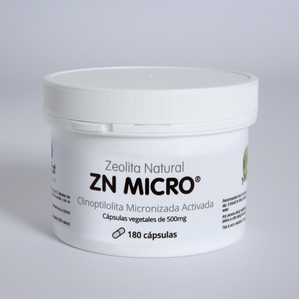 ZEOLITA NATUAL ZN MICRO - 180 cápsulas de 500mg ZEOCAT