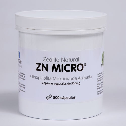  ZEOLITA NATUAL ZN MICRO - 500 cápsulas de 500mg ZEOCAT